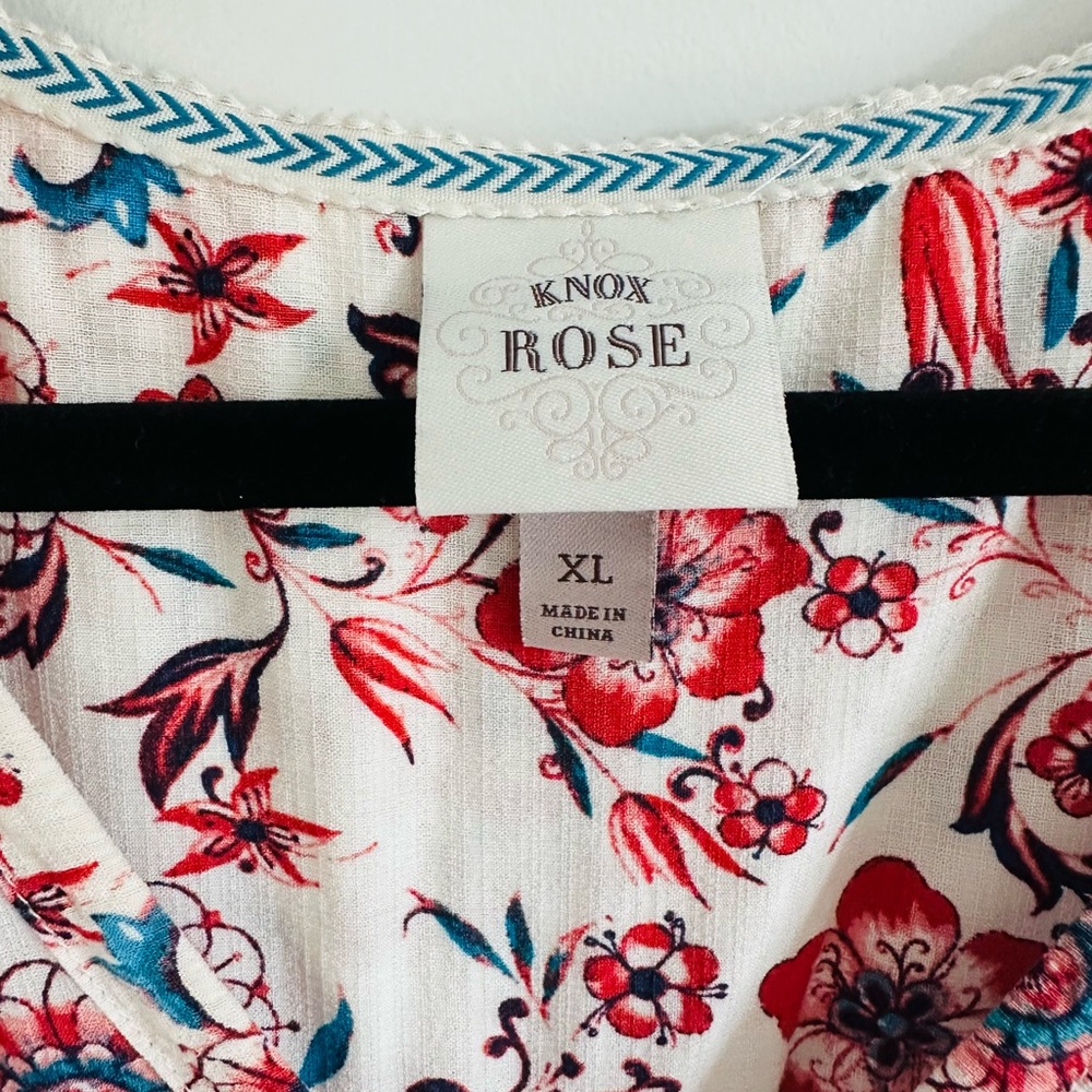 Knox Rose Red and Blue Floral Mini Dress - Picture 7 of 13